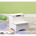 Deluxdesigns Storage Step Stool White Finish DE2589178